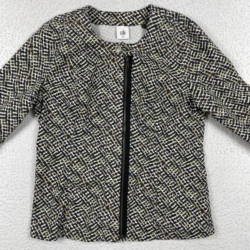 Cabi‎ Jacket Womens Medium Multicolor Cliffside Moto Blazer Casual Travel Office - Picture 6 of 13